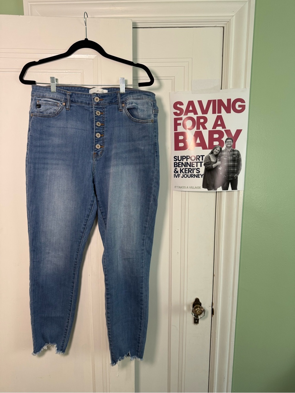 High-Rise Button-Fly Kancan Jeans
